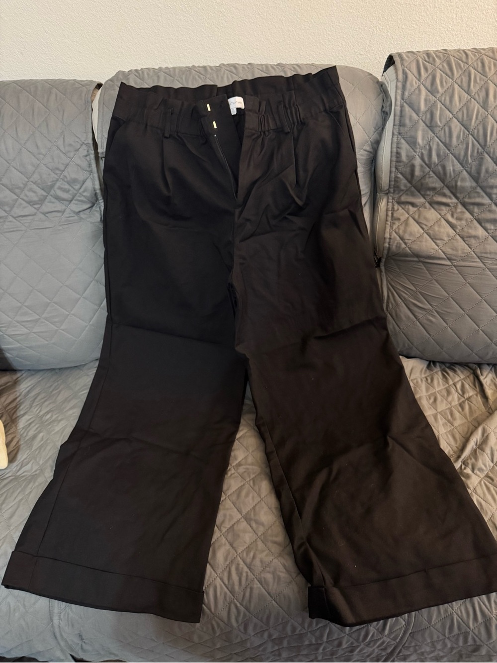 Gibson Latimer Black Wide-Leg Trousers